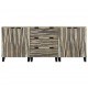 Sonata H Комплект мебели за баня с чекмедже с рафт 3 pcs Бял 180 x 33 x 75 см