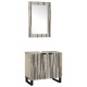 Sonata Set dulap baie 2 buc. Alb Lemn de mango solid