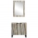 Sonata H Комплект мебели за баня с рафт 2 pcs Бял 62 x 33 x 58 см