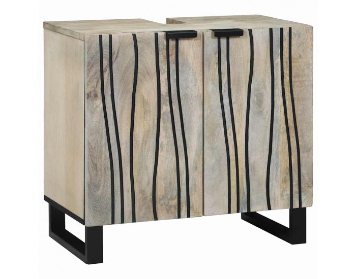 Sonata H Комплект мебели за баня с рафт 2 pcs Бял 62 x 33 x 58 см