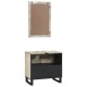 Sonata Set dulap baie 2 buc. Alb Lemn de mango solid