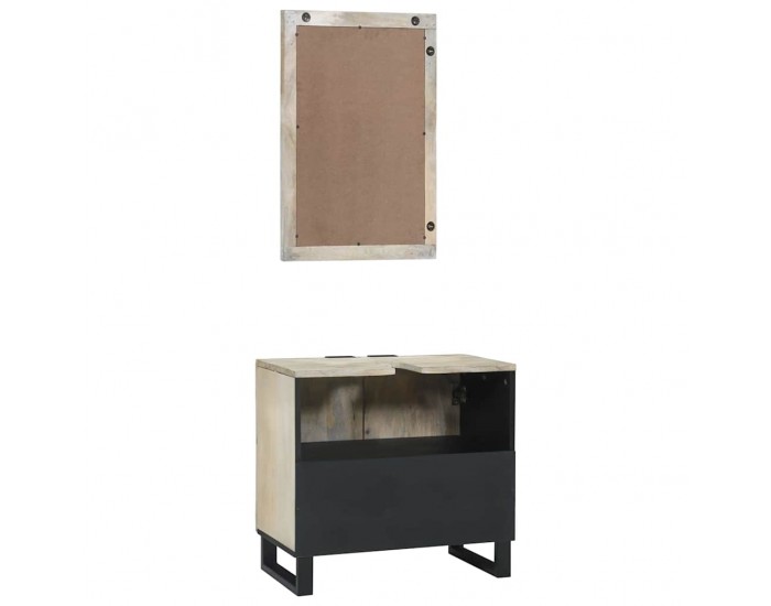 Sonata H Комплект мебели за баня с рафт 2 pcs Бял 62 x 33 x 58 см