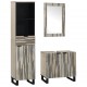 Sonata H Комплект мебели за баня с чекмедже с рафт 3 pcs Бял 38 x 33 x 160 см