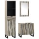 Sonata Set de mobilier pentru baie 3 buc. Alb 38 x 33 x 160 cm