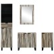 Sonata Set de mobilier pentru baie 4 buc. Maro Nuc Lemn prelucrat
