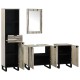 Sonata Set de mobilier pentru baie 4 buc. Maro Nuc Lemn prelucrat