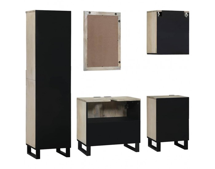 Sonata H Комплект мебели за баня 5 pcs Орехов кафяв 38 x 33 x 160 см