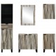 Sonata H Комплект мебели за баня 5 pcs Орехов кафяв 38 x 33 x 160 см