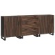 Sonata Set de bufet 3 buc. Maro 180 x 33 x 75 cm Lemn de mango solid