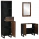 Sonata H Комплект мебели за баня 3 pcs Орехов кафяв 38 x 33 x 160 см