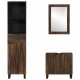 Sonata H Комплект мебели за баня 3 pcs Орехов кафяв 38 x 33 x 160 см