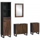 Sonata H Комплект мебели за баня с чекмедже с рафт 4 pcs Бял 38 x 33 x 160 см