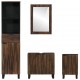Sonata H Комплект мебели за баня с чекмедже с рафт 4 pcs Бял 38 x 33 x 160 см