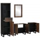 Sonata H Комплект мебели за баня с чекмедже с рафт 4 pcs Бял 38 x 33 x 160 см