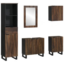 Sonata H Комплект мебели за баня с чекмедже с рафт 5 pcs Бял 38 x 33 x 160 см - Seturi