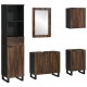 Sonata H Комплект мебели за баня с чекмедже с рафт 5 pcs Бял 38 x 33 x 160 см