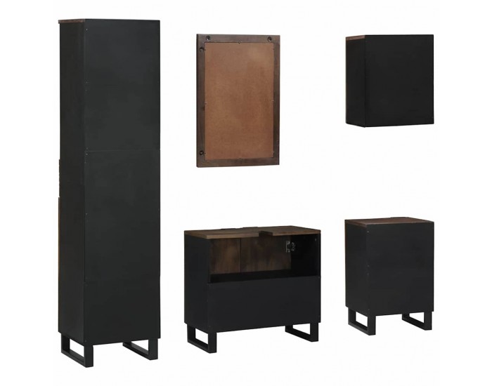 Sonata H Комплект мебели за баня с чекмедже с рафт 5 pcs Бял 38 x 33 x 160 см