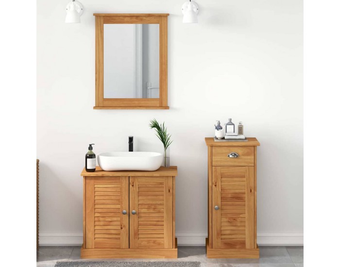 Sonata H Комплект мебели за баня с чекмедже с рафт 3 pcs Кафяво 37 x 34 x 80 см