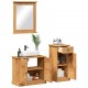 Sonata H Комплект мебели за баня с чекмедже с рафт 3 pcs Кафяво 37 x 34 x 80 см