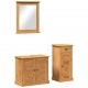 Sonata H Комплект мебели за баня с чекмедже с рафт 3 pcs Кафяво 37 x 34 x 80 см