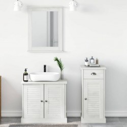 Sonata H Комплект мебели за баня с чекмедже с рафт 3 pcs Кафяво 37 x 34 x 80 см - Seturi