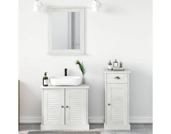 Sonata H Комплект мебели за баня с чекмедже с рафт 3 pcs Кафяво 37 x 34 x 80 см
