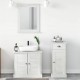 Sonata H Комплект мебели за баня с чекмедже с рафт 3 pcs Кафяво 37 x 34 x 80 см