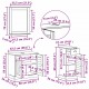 Sonata H Комплект мебели за баня с чекмедже с рафт 3 pcs Кафяво 37 x 34 x 80 см