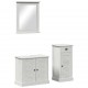 Sonata H Комплект мебели за баня с чекмедже с рафт 3 pcs Кафяво 37 x 34 x 80 см