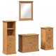 Sonata H Комплект мебели за баня 4 pcs Меденокафяво 37 x 34 x 110 см