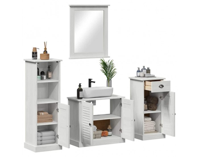 Sonata H Комплект мебели за баня 3 pcs антично бяло 37 x 34 x 110 см