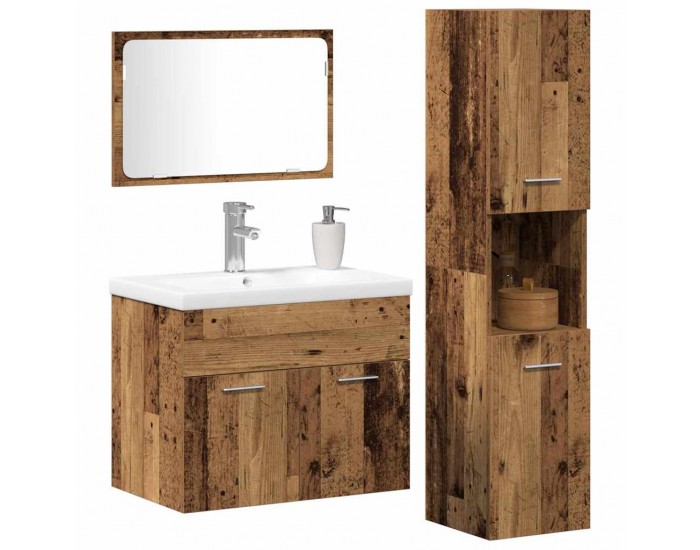 Sonata H Комплекти 3 pcs Старо дърво 30 x 30 x 130 см Инженерно дърво