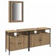 Sonata H Модулни единици за баня с врата 3 pcs Кафяво 80 x 30 x 60 cm