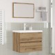Sonata H Комплект мебели за баня 3 pcs Черен дъб 60 x 38.5 x 45 cm