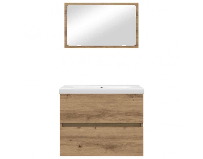 Sonata H Комплект мебели за баня 3 pcs Черен дъб 60 x 38.5 x 45 cm