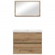 Sonata H Комплект мебели за баня 3 pcs Черен дъб 60 x 38.5 x 45 cm