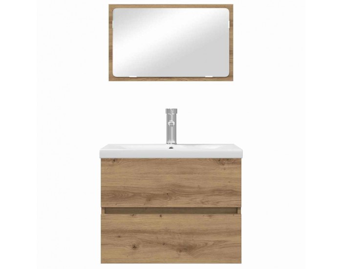Sonata H Комплект мебели за баня 3 pcs Черен дъб 60 x 38.5 x 45 cm