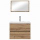 Sonata H Комплект мебели за баня 3 pcs Черен дъб 60 x 38.5 x 45 cm
