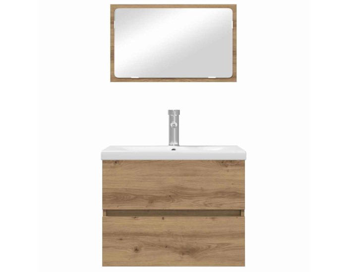 Sonata Set de mobilier pentru baie 3 buc. Stejar Negru Lemn prelucrat
