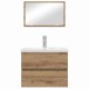Sonata Set de mobilier pentru baie 3 buc. Stejar Negru Lemn prelucrat