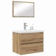 Sonata Set de mobilier pentru baie 3 buc. Stejar Negru Lemn prelucrat