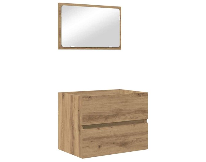 Sonata Set de mobilier pentru baie 3 buc. Stejar Negru Lemn prelucrat
