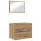 Sonata Set de mobilier pentru baie 3 buc. Stejar Negru Lemn prelucrat