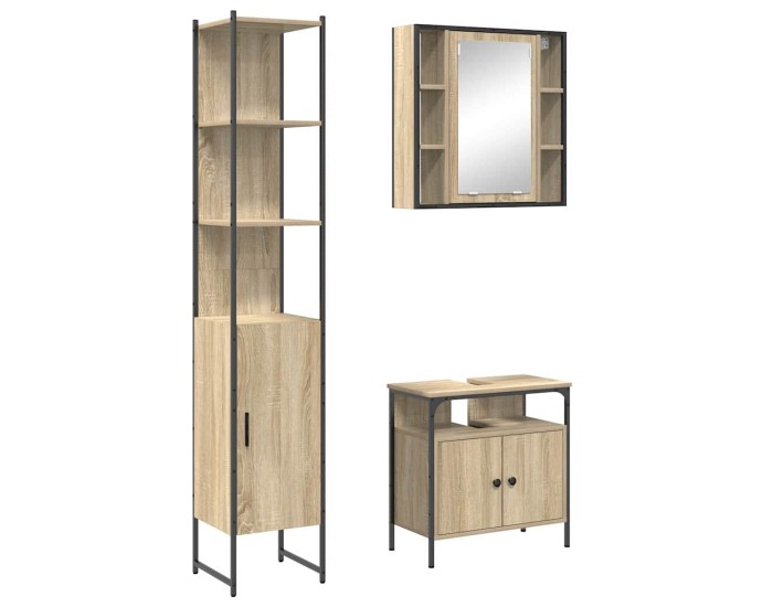 Sonata Set de mobilier pentru baie 3 buc. Stejar Sonoma