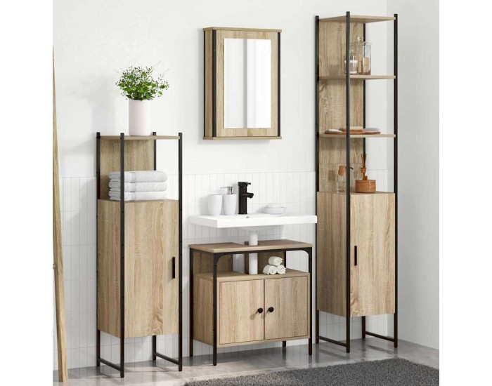 Sonata Set de mobilier pentru baie 4 buc. Stejar Sonoma