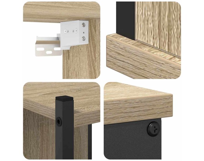 Sonata Set de mobilier pentru baie 4 buc. Stejar Sonoma