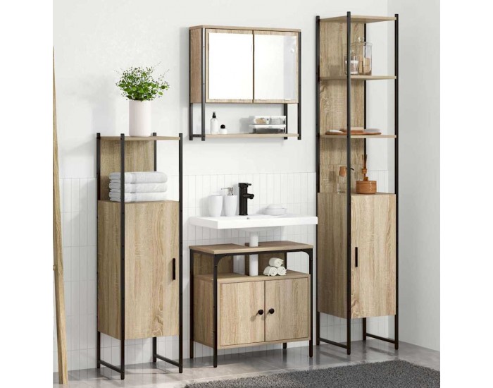Sonata H Комплект мебели за баня 4 pcs дъб сонома 33 x 33 x 188.5 см