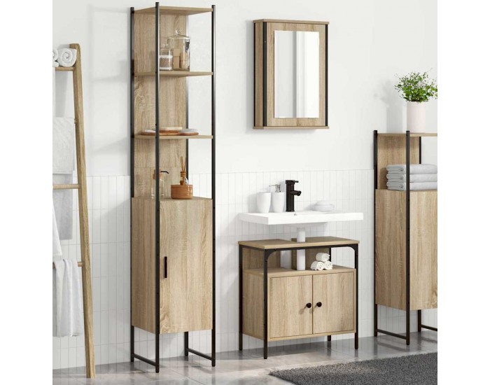 Sonata H Комплект мебели за баня 3 pcs дъб сонома 33 x 33 x 185.5 см