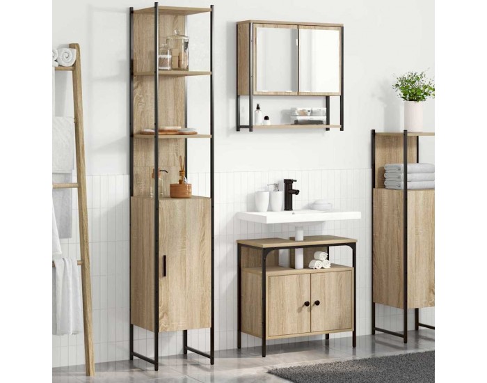 Sonata H Комплект мебели за баня 3 pcs дъб сонома 33 x 33 x 185.5 см