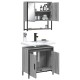 Sonata Set mobilier de baie, 2 piese, gri sonoma, lemn prelucrat